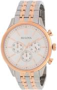 Bulova Herrklocka 98A216 Silverfärgad/Roséguldstonat stål Ø42 mm