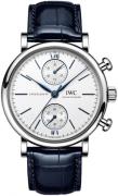 IWC Herrklocka IW391407 Portofino Vit/Läder Ø39 mm