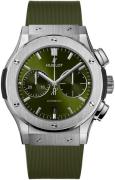 Hublot Herrklocka 521.NX.8970.RX Classic Fusion Grön/Gummi Ø45 mm