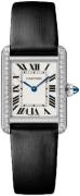 Cartier Damklocka W4TA0016 Tank Must de Silverfärgad/Satin