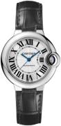 Cartier Damklocka WSBB0030 Ballon Bleu De Silverfärgad/Läder Ø33 mm