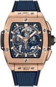 Hublot Herrklocka 642.OX.7180.RX Big Bang 42mm Blå/Gummi