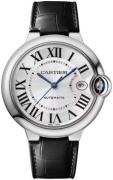 Cartier Herrklocka WSBB0039 Ballon Bleu De Silverfärgad/Läder Ø40