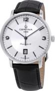 Certina Herrklocka C035.407.16.037.00 Ds Caimano Silverfärgad/Läder