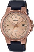 Casio Herrklocka MTP-E173RL-5AVEF Collection Roséguldstonad/Läder