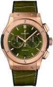 Hublot Herrklocka 541.OX.8980.LR Classic Fusion Grön/Gummi Ø42 mm