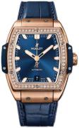 Hublot Damklocka 665.OX.7180.LR.1204 Big Bang 39Mm Blå/Gummi