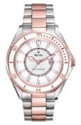 Bulova Damklocka 98M113 Winter Park Vit/Roséguldstonat stål Ø36 mm