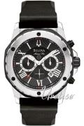 Bulova Herrklocka 98B127 Marine Star Svart/Gummi Ø44 mm