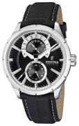 Festina Herrklocka F16573-3 Dress Svart/Läder Ø46 mm