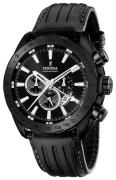 Festina Herrklocka F16901-1 Sport Svart/Läder Ø44 mm