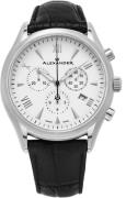 Alexander Herrklocka A021-02 Heroic Vit/Läder Ø42 mm