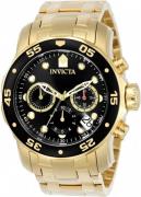 Invicta Herrklocka 0072 Pro Diver Svart/Gulguldtonat stål Ø48 mm