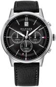 Tommy Hilfiger Herrklocka 1791630 Svart/Läder Ø44 mm