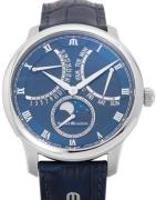 Maurice Lacroix Herrklocka MP6608-SS001-410-1 Masterpiece Blå/Läder