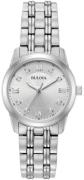 Bulova Damklocka 96P178 Diamond Silverfärgad/Stål Ø30 mm