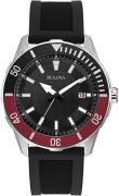 Bulova Herrklocka 98B348 Svart/Gummi Ø44 mm