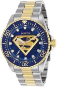 Invicta Herrklocka 29690 Dc Comics Blå/Gulguldtonat stål Ø44 mm