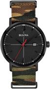 Bulova Herrklocka 98B336 Classic Svart/Textil Ø39 mm