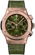 Hublot Herrklocka 521.OX.8980.LR Classic Fusion Grön/Gummi Ø45 mm