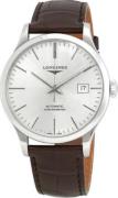 Longines Herrklocka L2.821.4.72.2 Record Silverfärgad/Läder Ø40 mm