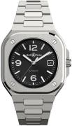 Bell & Ross Herrklocka BR-05-BLACK-STEEL-STEEL Br 05 Svart/Stål