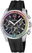 Festina Damklocka F20610-3 Boyfriend Svart/Gummi Ø38.1 mm