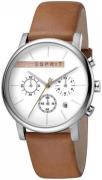 Esprit Herrklocka ES1G040L0015 Silverfärgad/Läder Ø40 mm