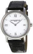 Baume & Mercier Damklocka MOA10146 CLASSIMA Vit/Läder Ø33 mm