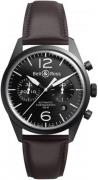 Bell & Ross Herrklocka BRV126-BL-CA-SCA BR 126 Svart/Läder Ø41