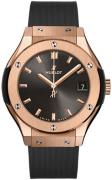 Hublot Damklocka 581.OX.7081.RX Classic Fusion Grå/Gummi Ø33 mm