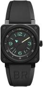 Bell & Ross Herrklocka BR-03-92-BI-COMPASS Instruments Svart/Gummi