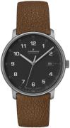 Junghans Herrklocka 27/2002.00 Titan Svart/Läder Ø40 mm