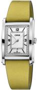 Oris 01 561 7783 4061-07 5 19 15 Rectangular Vit/Läder 38x25.5 mm