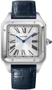 Cartier Herrklocka WSSA0032 Santos Dumont Silverfärgad/Läder