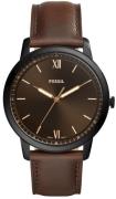 Fossil Herrklocka FS5551 The Minimalist 3H Svart/Läder Ø44 mm