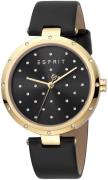 Esprit Damklocka ES1L214L0025 Svart/Läder Ø38 mm