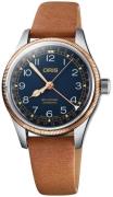 Oris Damklocka 01 754 7749 4365-07 5 17 66 Aviation Blå/Läder Ø36