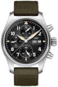 IWC Herrklocka IW387901 Pilots Spitfire Svart/Läder Ø41 mm