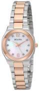 Bulova Damklocka 98P143 Diamond Vit/Roséguldstonat stål Ø26 mm