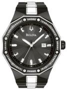 Bulova Herrklocka 98E110 Diamond Svart/Stål Ø44 mm