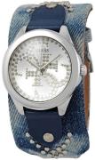 Guess Damklocka W1141L1 Heartbreaker Silverfärgad/Textil Ø28 mm