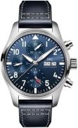 IWC Herrklocka IW388101 Pilots Blå/Läder Ø41 mm