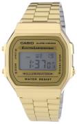 Casio Herrklocka A168WG-9EF Collection LCD/Gulguldtonat stål