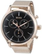 Hugo Boss Herrklocka 1513548 Chronograph Svart/Roséguldstonat stål