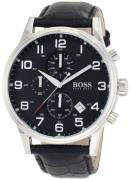 Hugo Boss Herrklocka 1512448 Aeroliner Svart/Läder Ø44 mm