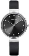 Bering Damklocka 12034-602 Classic Svart/Läder Ø34 mm