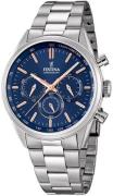 Festina Herrklocka F16820-A Blå/Stål Ø44 mm