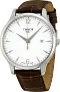 Tissot Herrklocka T063.610.16.037.00 Tradition Vit/Läder Ø42 mm