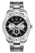 Bulova Herrklocka 96E115 Diamond Svart/Stål Ø42 mm